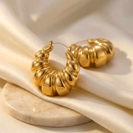 Lueur Croissant Hoops